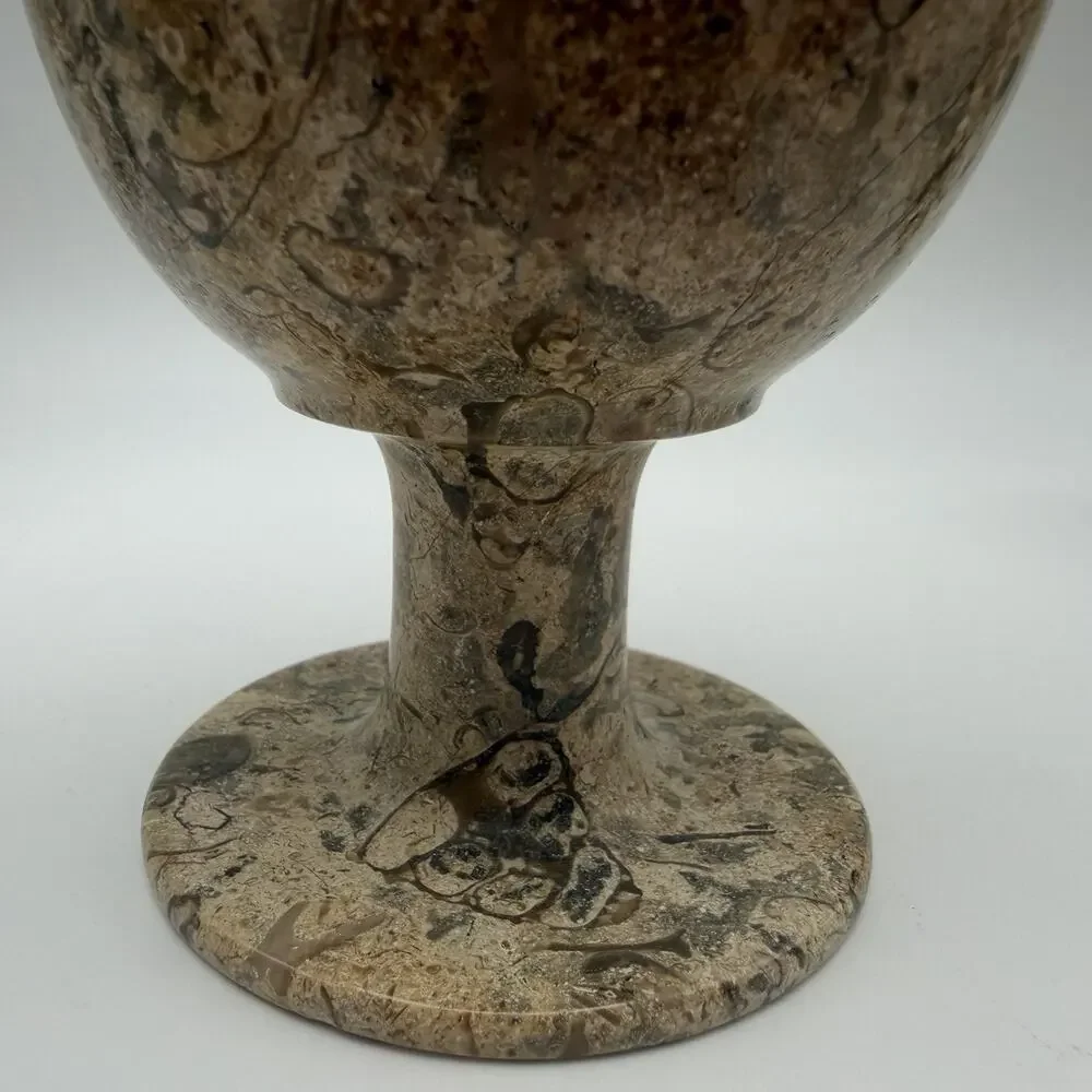 Vintage Fossil Stone Marble Goblets Set of 6 Wine Cups Natural Stone 5